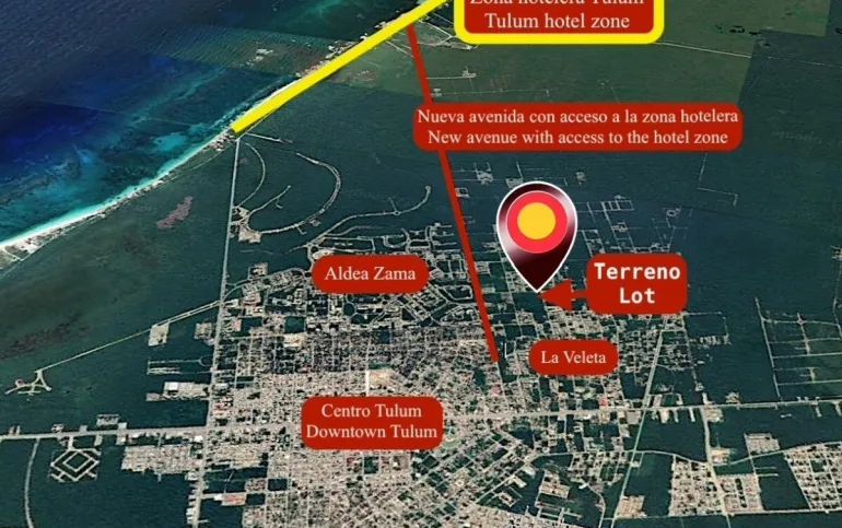 Exclusivo Terreno con 2 frentes en Región 15, Tulum, Inversionistas.