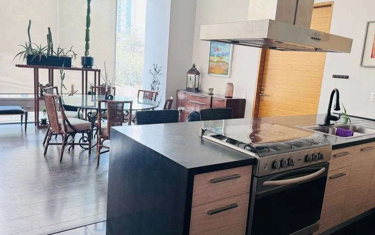 Excelente departamento amueblado en Renta en Sta Fé