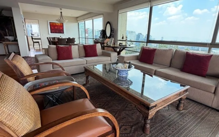 Espectacular vista en Vista del Campo en Sta Fe en renta