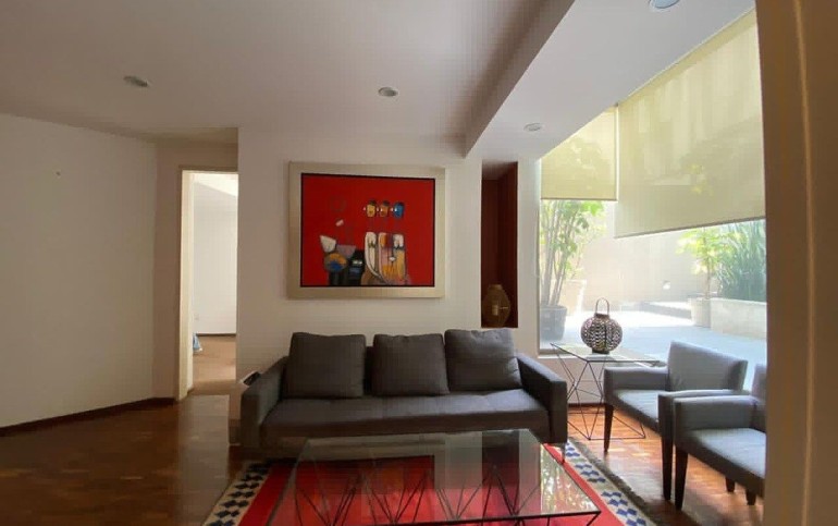 Exclusivo departamento en planta baja con patio privado – San Miguel Chapultepec